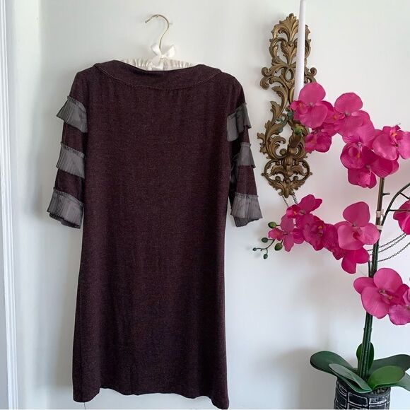 ANTHROPOLOGIE BURGUNDY MINI DRESS - Picture 3 of 13